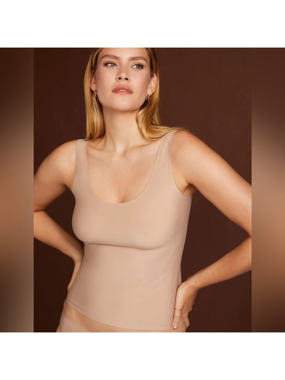 ThirdLove Scoop Neck Shapewear Tank Nude size large